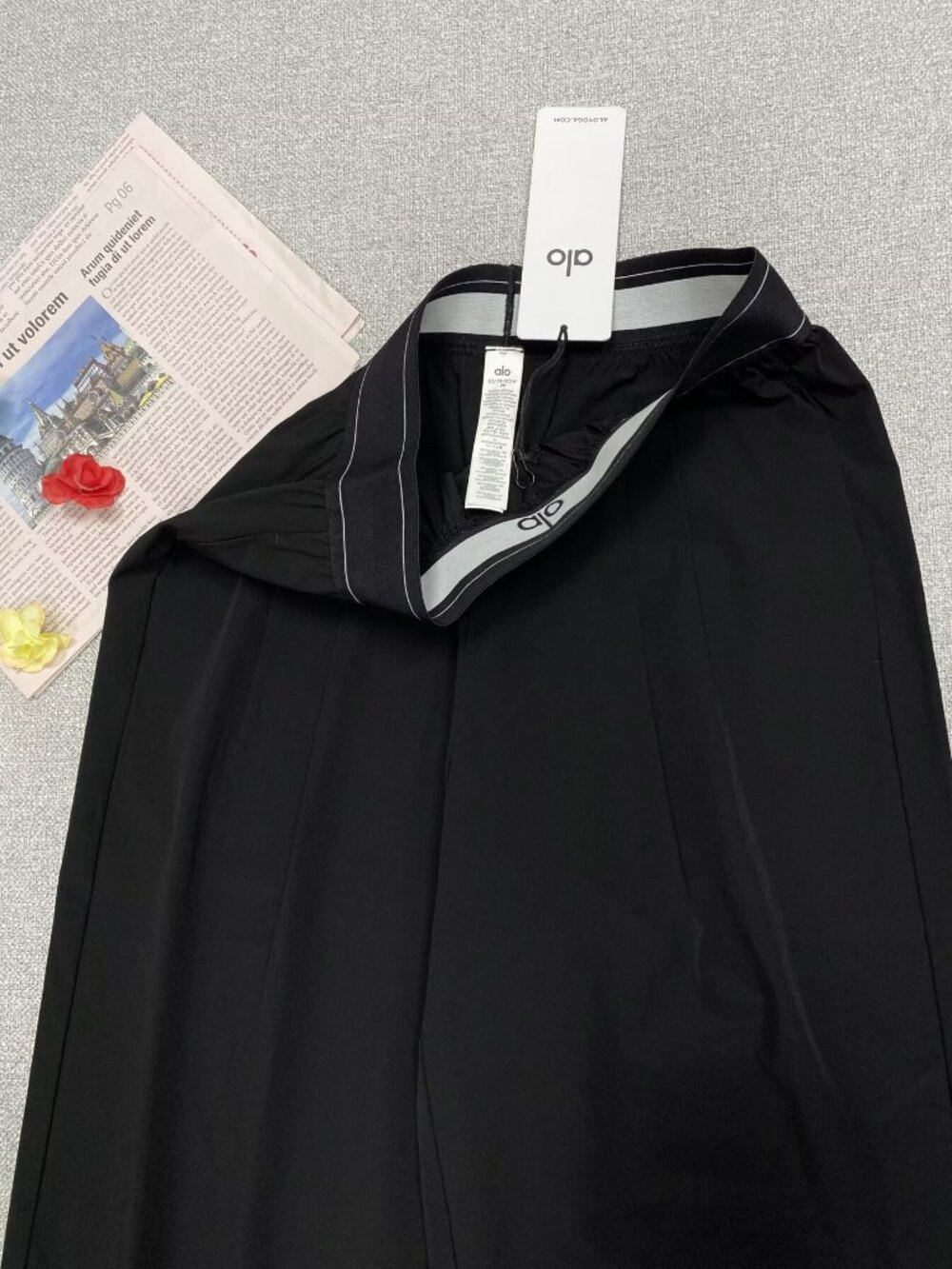😍ALO Yoga Suit Up Trouser Black(Regular)🏆Wide-Leg Trousers/Lightweight/Chic - Picture 3 of 8